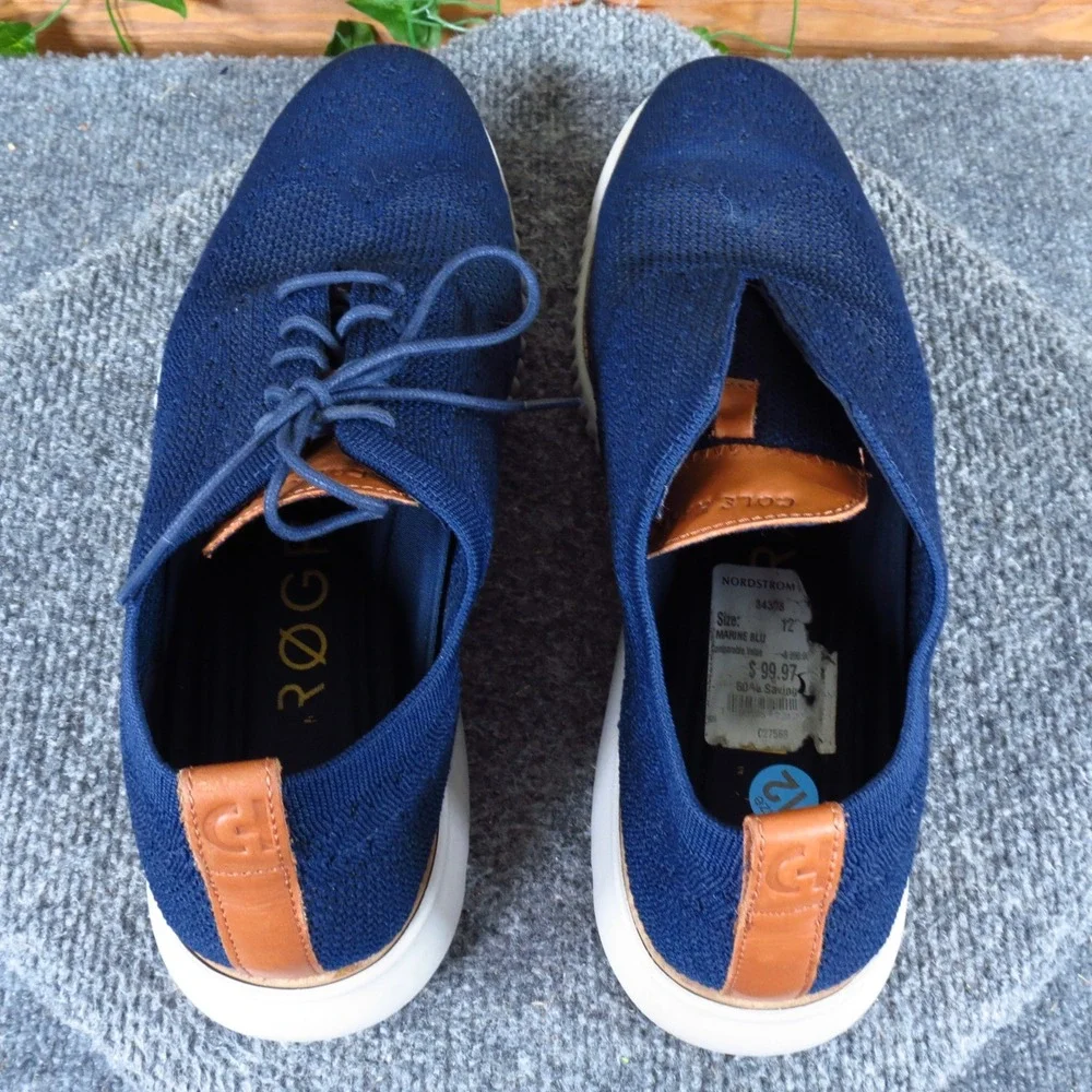 Cole Haan 2.ZERØGRAND Stitchlite Mens Oxford‎ 12 Professional Marine Blue Knit
